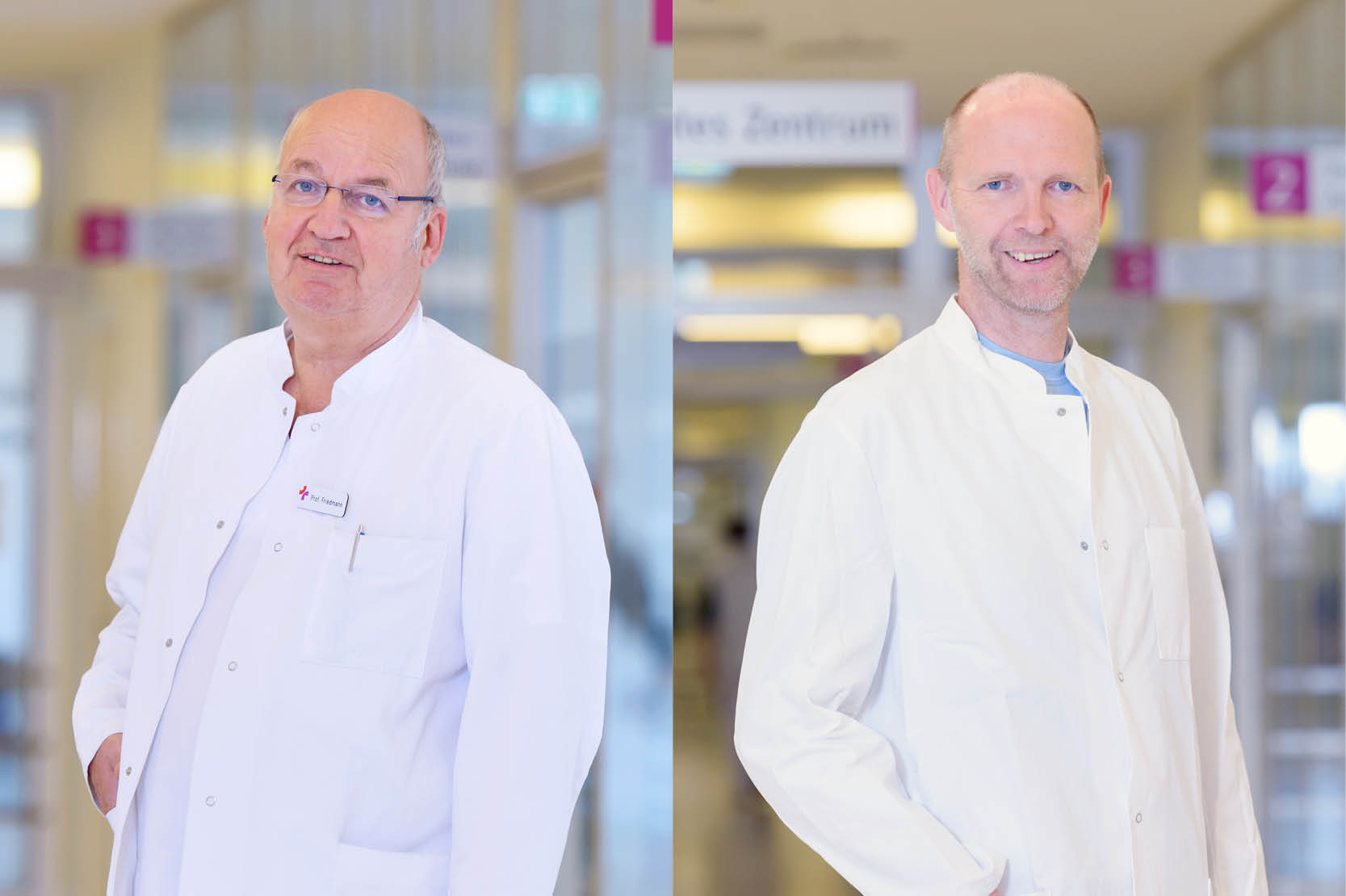 Prof. Dr. med. Wolfgang Friedmann, Dr. med. Thomas Paradowski und Frau Amelie Bletscher, Fachärzte in der Praxis für Gynäkologie und Geburtshilfe im Medizinischen Versorgungszentrum am Klinikum Bremerhaven-Reinkenheide (Fotos: Antje Schimanke)