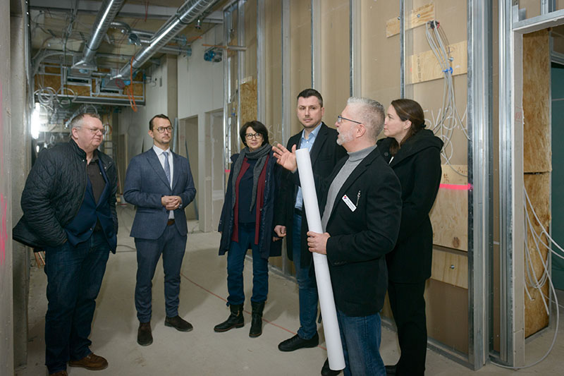 Besichtigung des Fortschrittes beim Ergänzungsbau am Klinikum Bremerhaven-Reinkenheide (Foto: Schimanke)